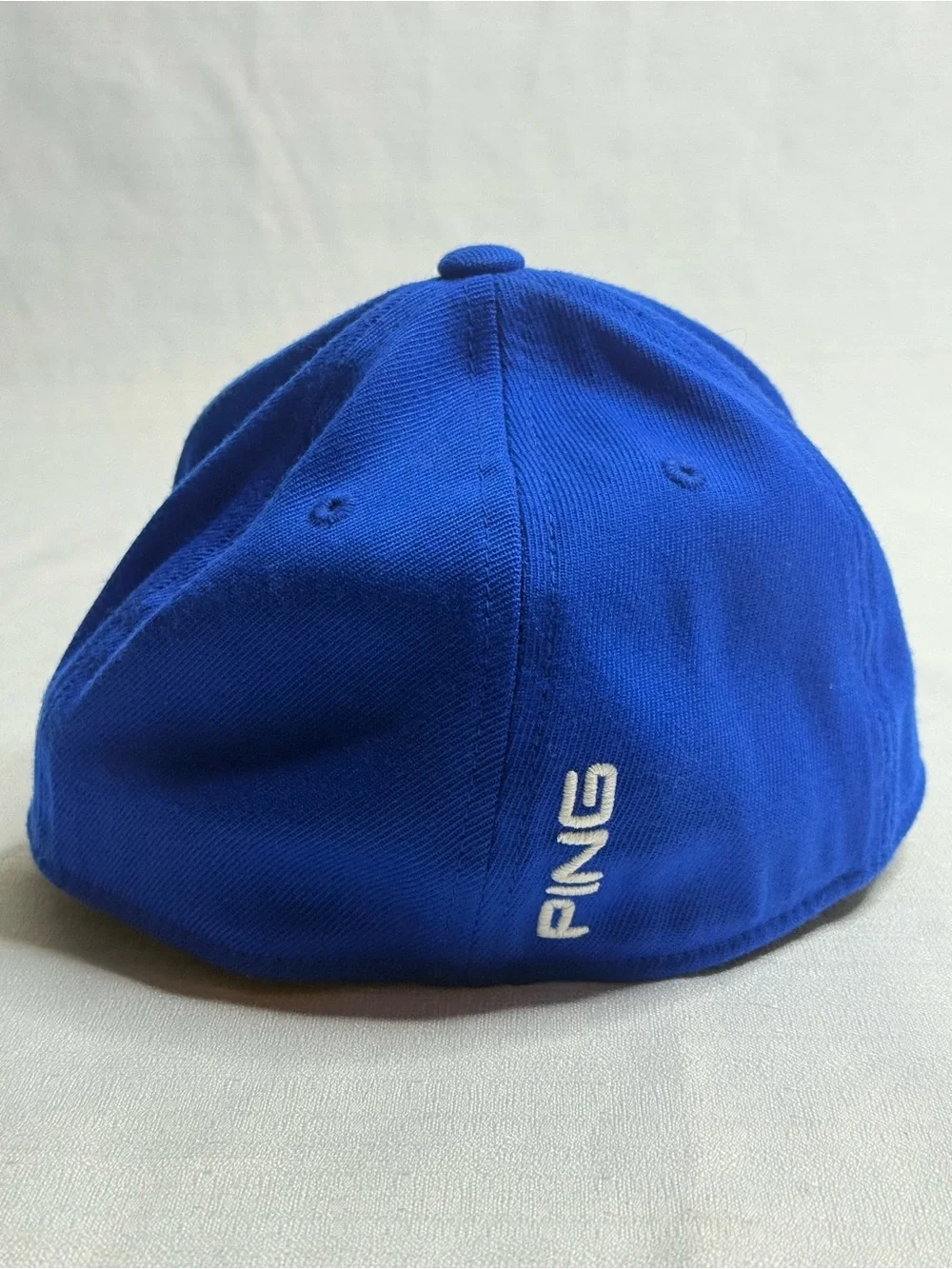 PING Golf Hat Blue Fitted FlexFit Embroidered Logo Cap Men’s S/M 6 1/2–6 7/8